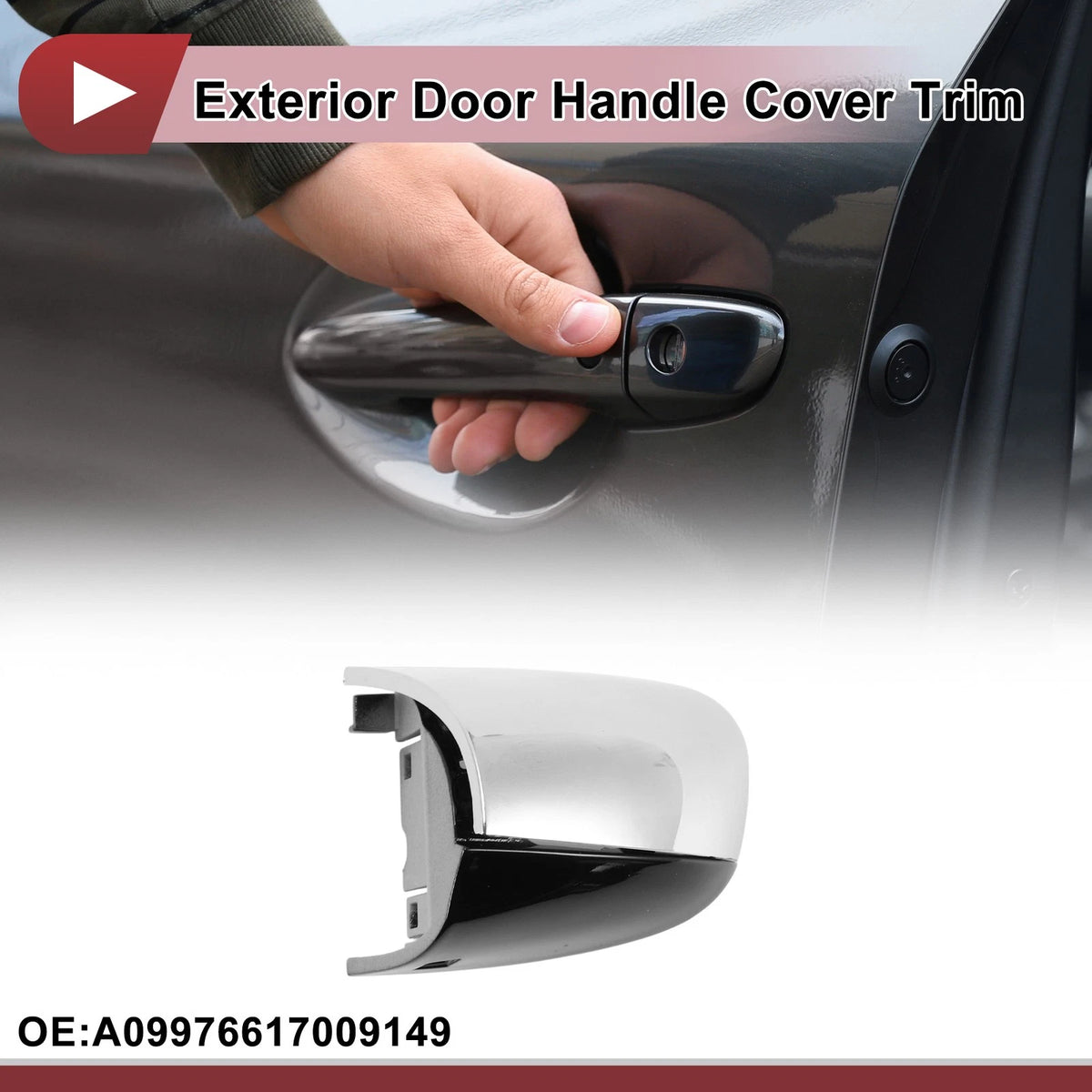 Exterior Door Handle Cover Trim Replacement for Mercedes-Benz C-Class (2015–2021)