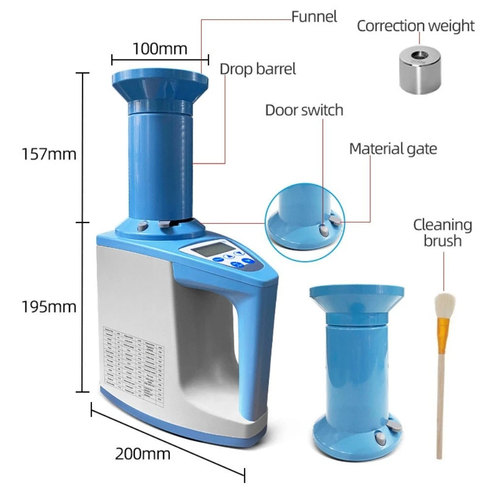 Grain Moisture Meter with Integrated Buttons for Easy Reading