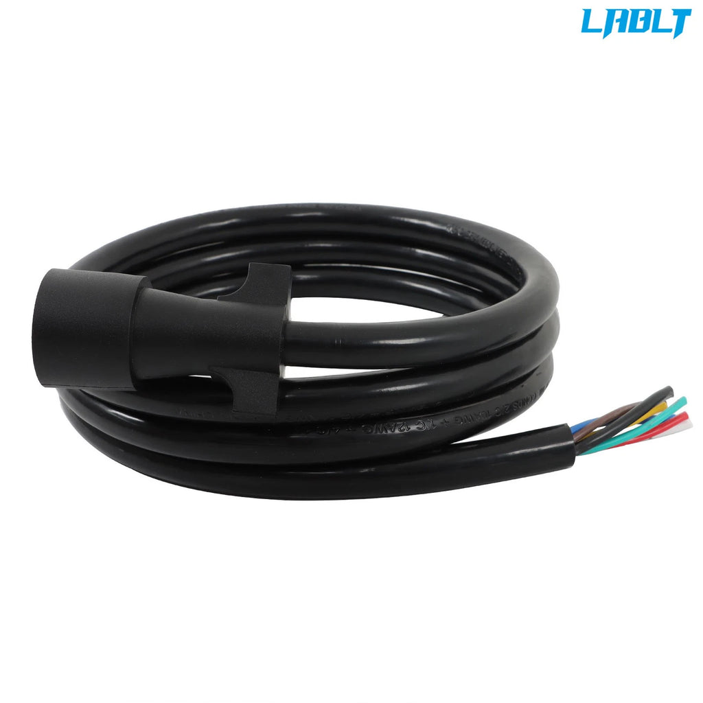 7FT Wire Harness Light Plug Connector for Trailer 7-Way 7-Pin