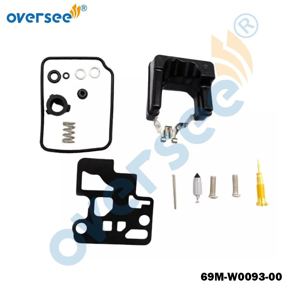 Carburetor Repair Kit for Yamaha F 2.5HP A B Outboard (1969–1969) 69M-14301-10, 69M-W0093-00
