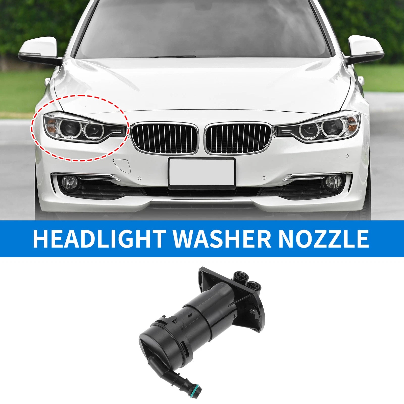 Front Passenger Side Headlight Washer Nozzle for Audi A6 (2004–2011) No. 4F0955102