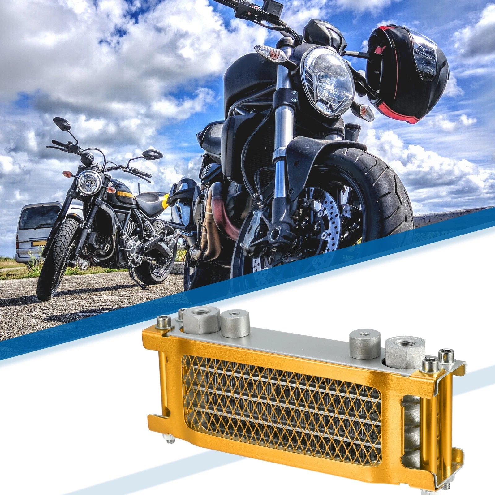Engine Oil Cooler Radiator Interface for Moped Monkey Bike 50CC–160CC