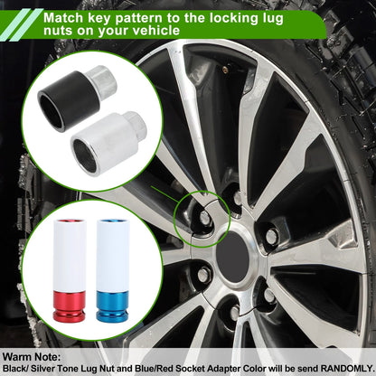 Wheel Lock Lug Nut Removal Key Socket Anti Theft for Toyota (2005–2015)