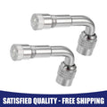 Tyre Valve Extension Adaptor Copper Nickel Plated Universal Pair (2)