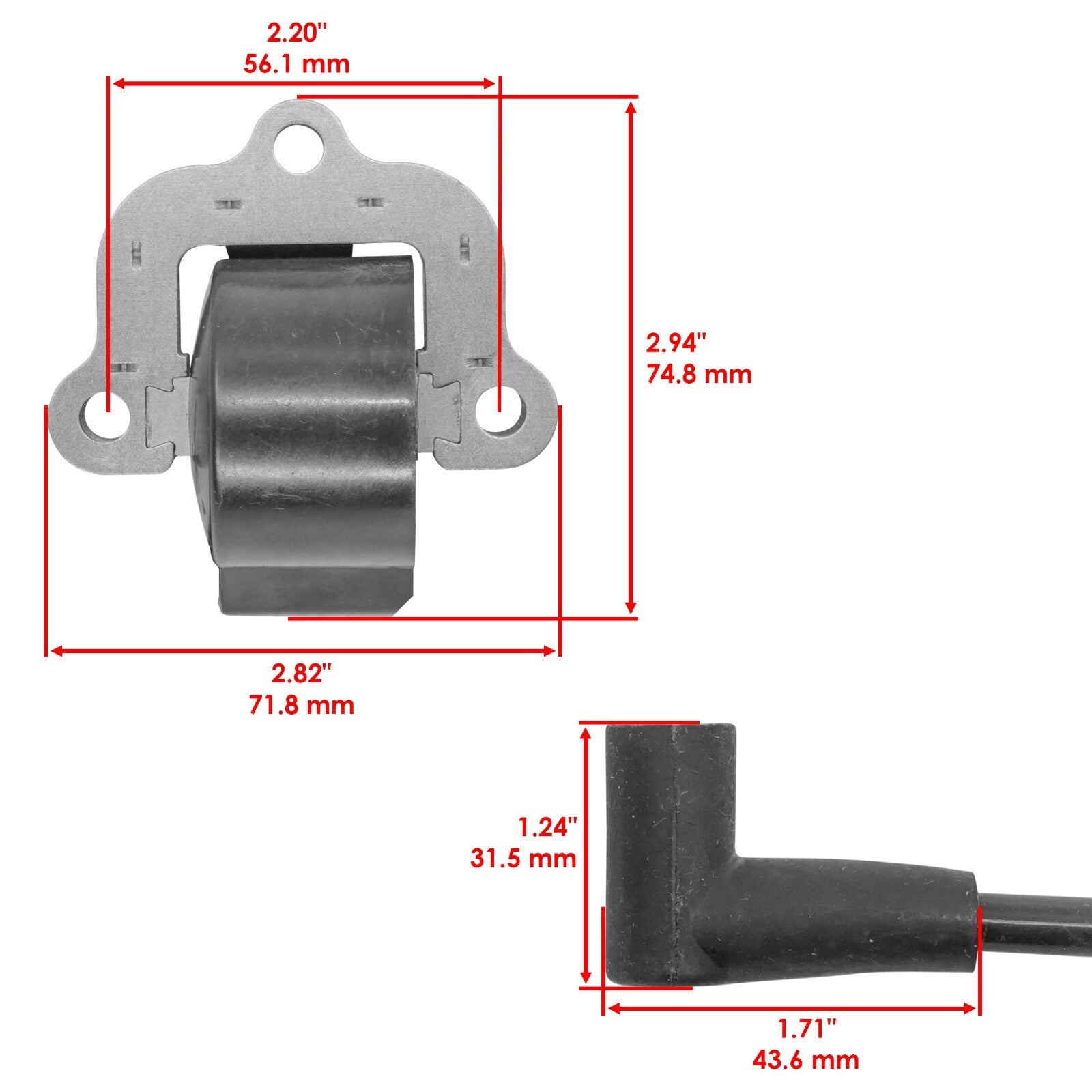 Ignition Coil Replacement for Sierra Evinrude Johnson 35E76 35EL76 (1976)