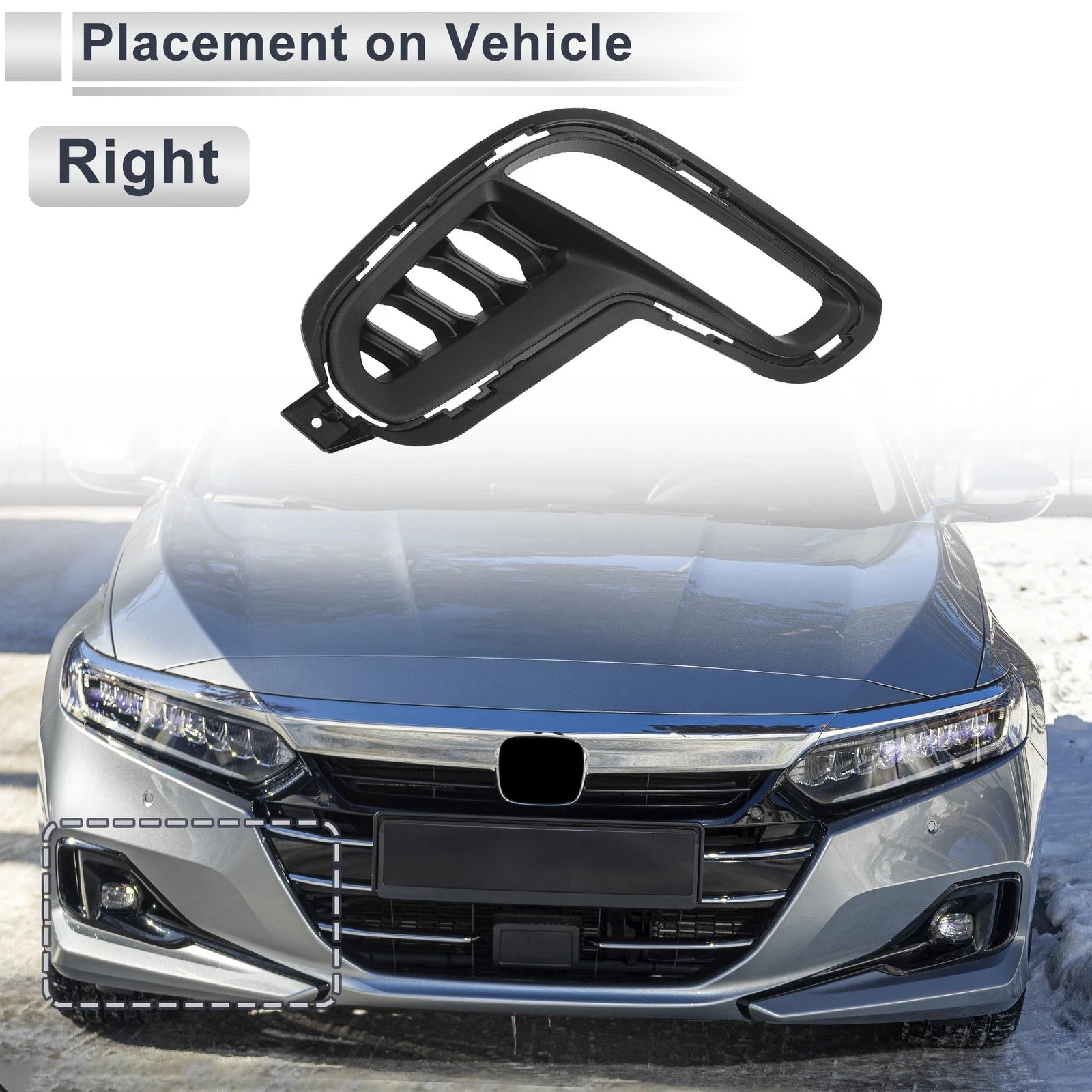 Front Right Fog Light Grille Replacement for Dodge Durango (2021–2023)