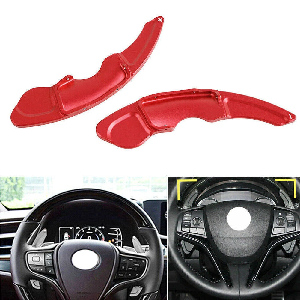 Steering Wheel Shift Paddles for Lexus RC NX IS (2014–2016) Red