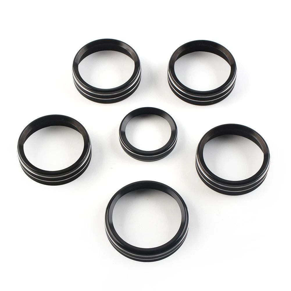 6x Air Conditioning Switch CD Button Ring Trim for Ford F150 XLT (2015–2020)
