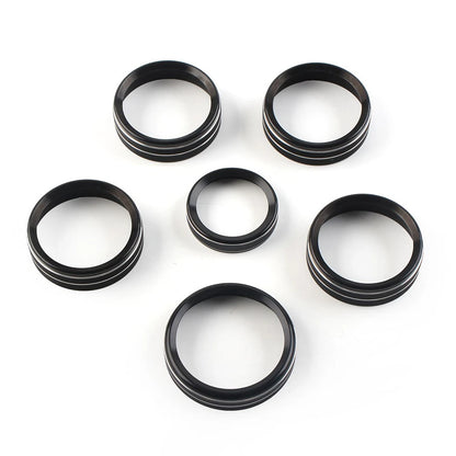 6x Air Conditioning Switch CD Button Ring Trim for Ford F150 XLT (2015–2020)