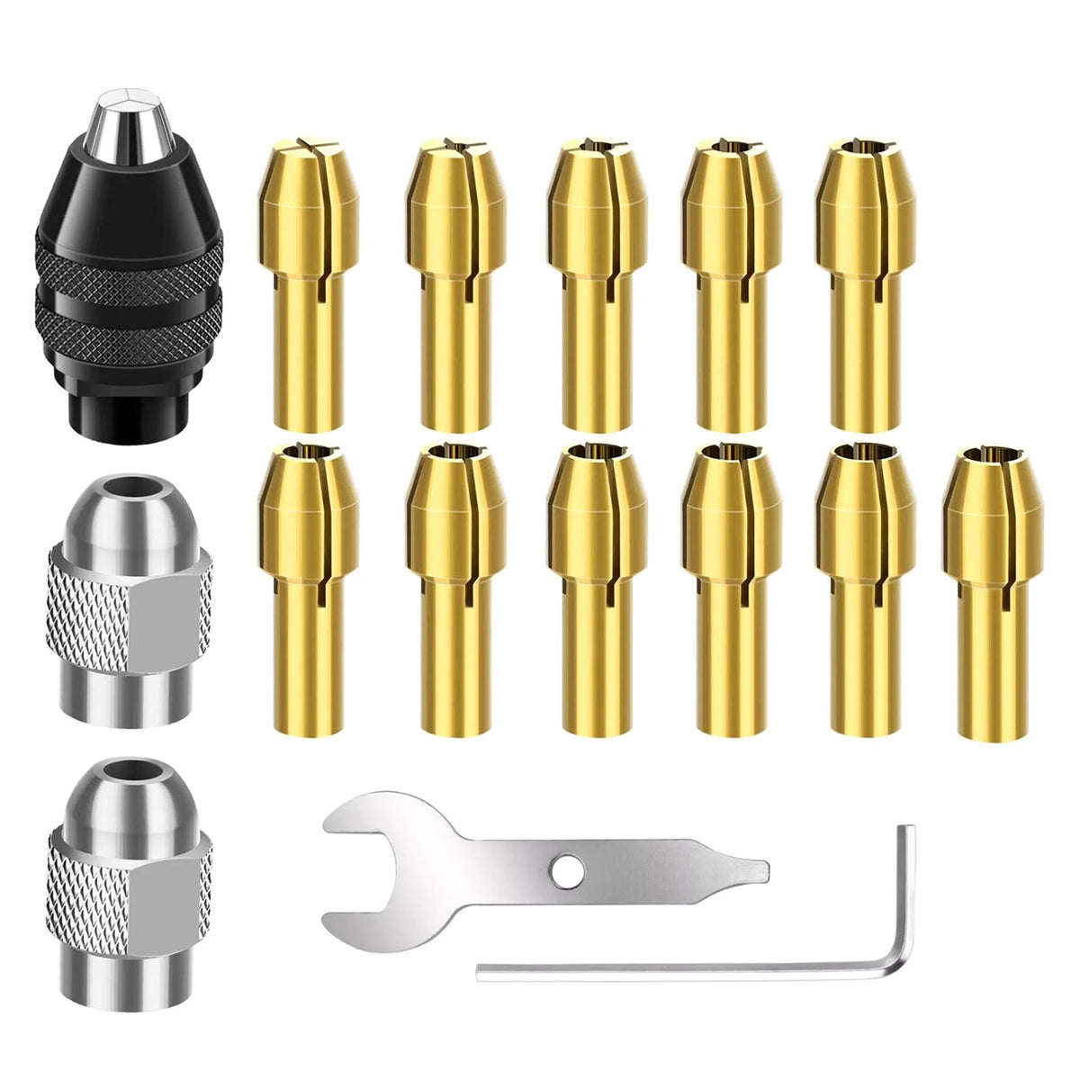 16PCS Drill Chuck Collet Set for Dremel