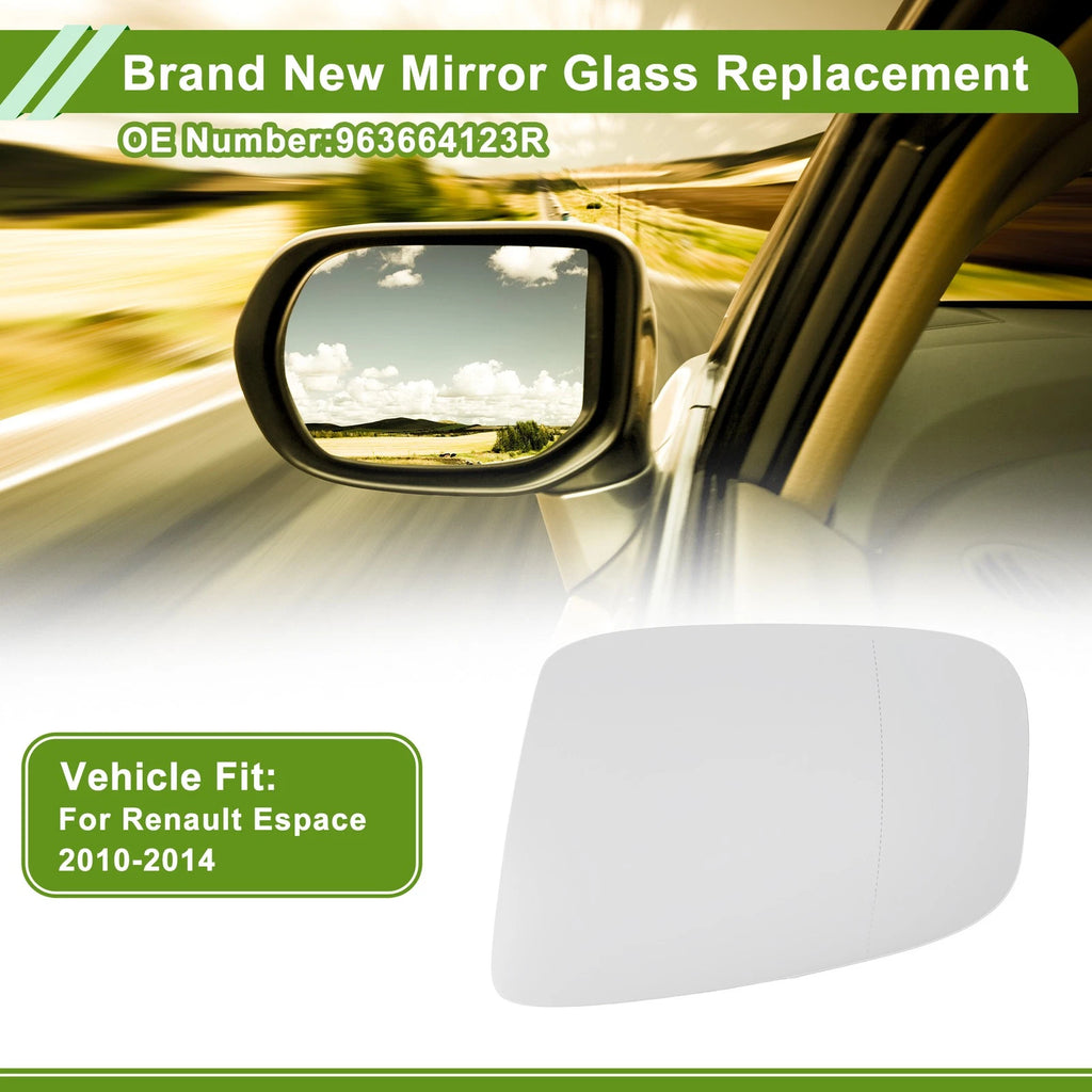 Left Driver Side Mirror Glass for Renault Espace (2002–2014) 963664123R