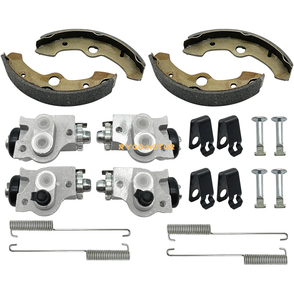 Set of 4 Front Brake Wheel Cylinders w/Shoes for Yamaha Big Bear 350 (1998–2006)