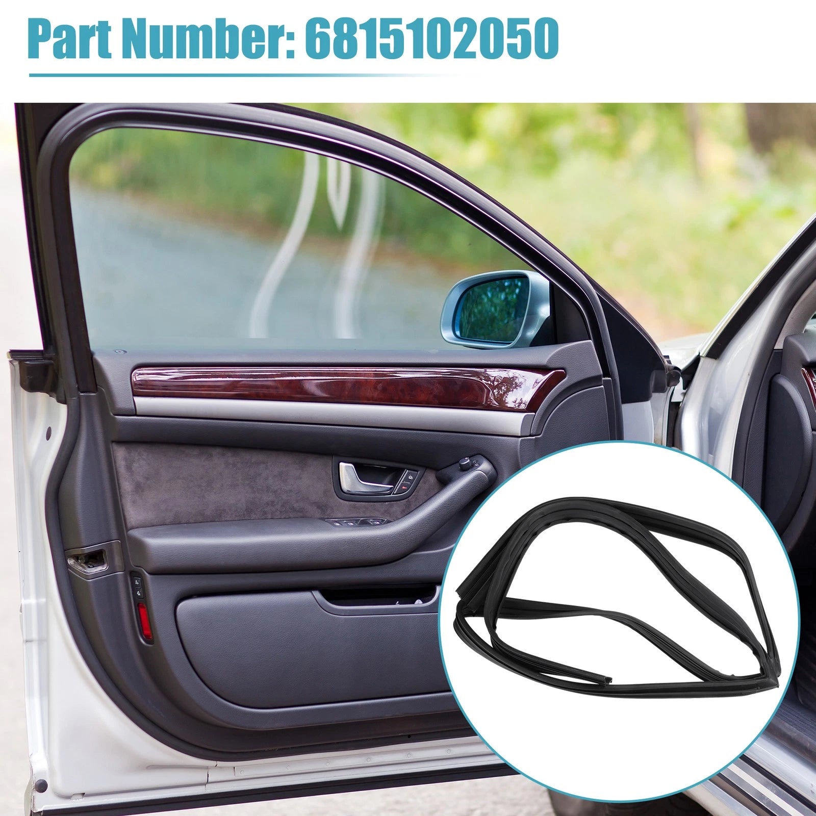 Front Left Door Glass Run Channel Seal Replacement for Toyota Corolla (2005–2015)