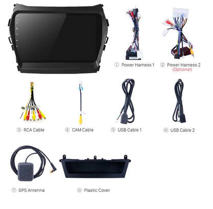 9" Android 9.1 Car Stereo GPS Media Player for Hyundai Santa Fe (2013–2017)