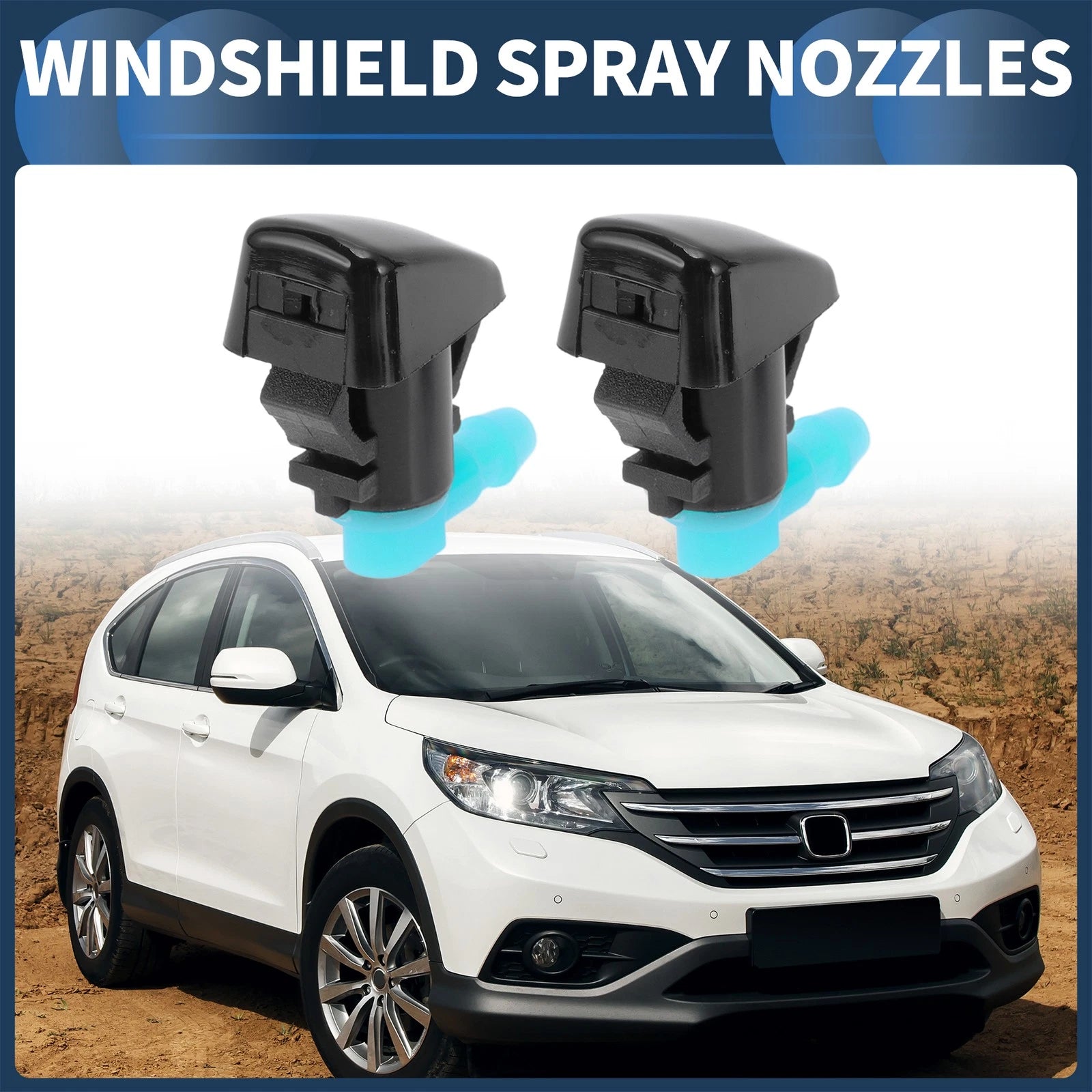 Set Front Windshield Washer Nozzles Replacement for Chevrolet Traverse (2009–2017)