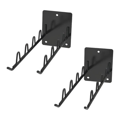 Black Iron Wall Mount Tool Rack for Garden Shovels Rakes Brooms
