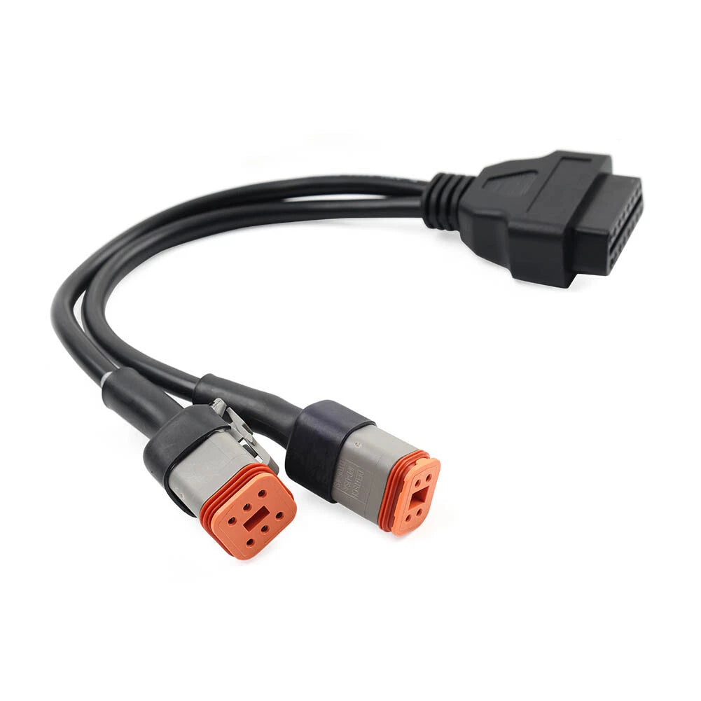 2X 6 Pin 4 Pin to OBD2 Adapter Cable for Harley (Diagnostic Scanner)