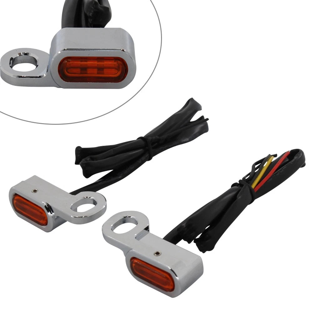 2 Pcs Universal Mini LED Rear Turn Signal Light Run Indicator Lamp For BMW R18