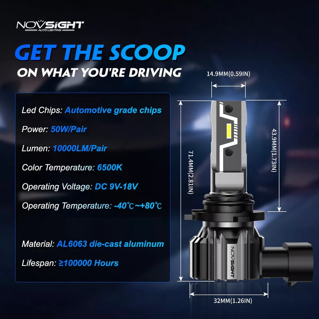 2X 9005 + 9006 LED Headlight Bulbs Conversion Kit for (6500K)