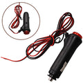 12V Male Power Plug Adapter with On/Off Switch for Various Applications