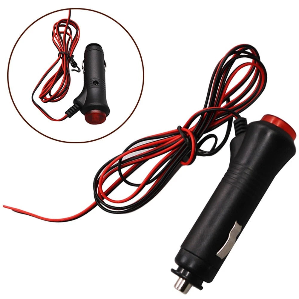 12V Male Power Plug Adapter with On/Off Switch for Various Applications