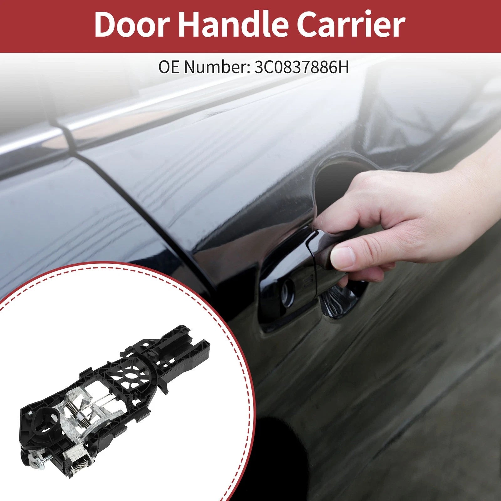Front Right Door Handle Carrier Replacement for Volkswagen Passat (2006–2010)
