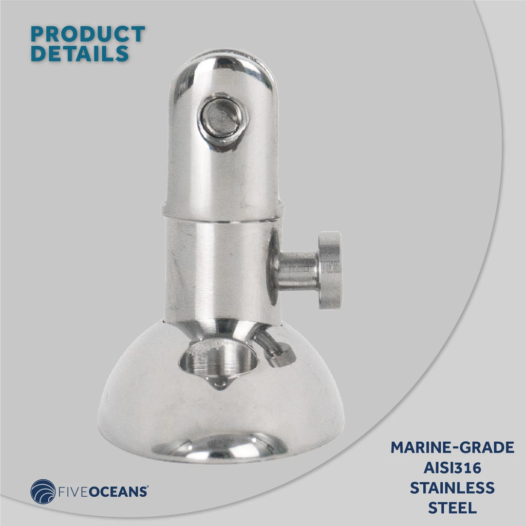 2X Quick Release 90 Degree Swivel Deck Hinge for Marine Bimini Top
