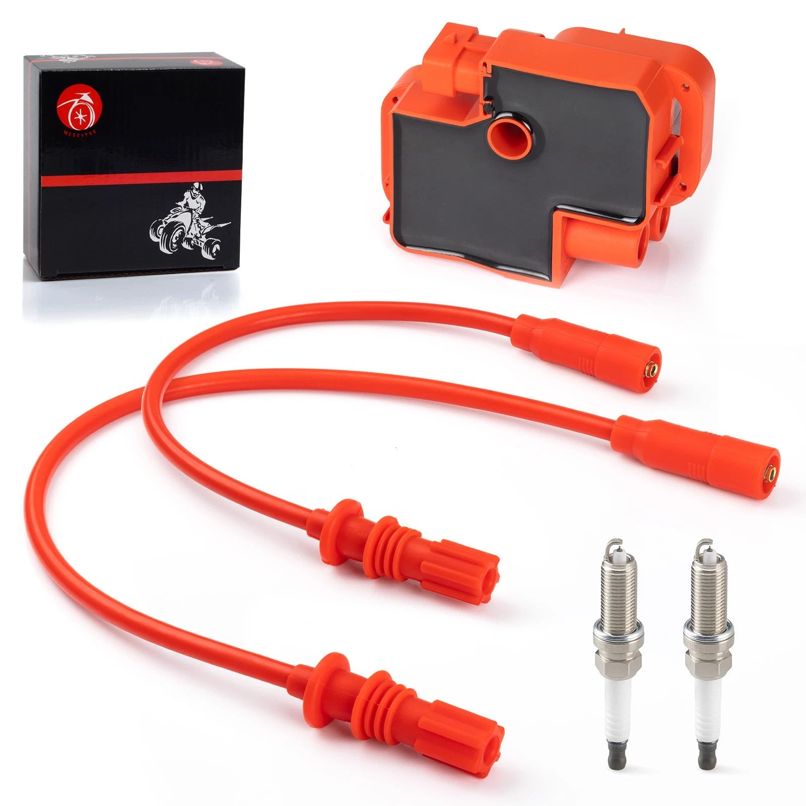 Ignition Coil & Spark Plug Set for Polaris Scrambler 1000, Sportsman 1000