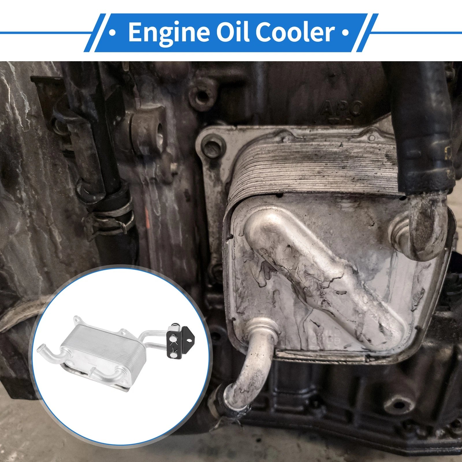 Engine Oil Cooler for Ford Ranger JB3G7A095BA Transmission Cooler (1 Pc)