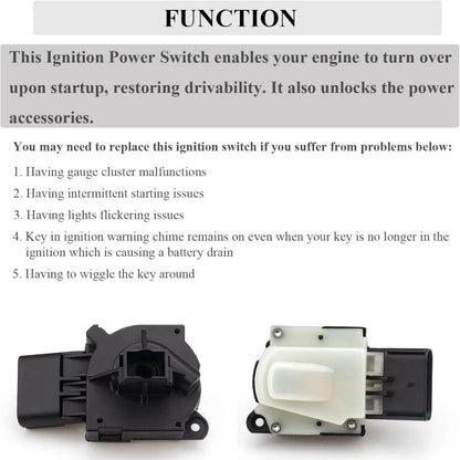 Ignition Switch 1S6017 for Chrysler Dodge Jeep (Multi-Model Compatibility)