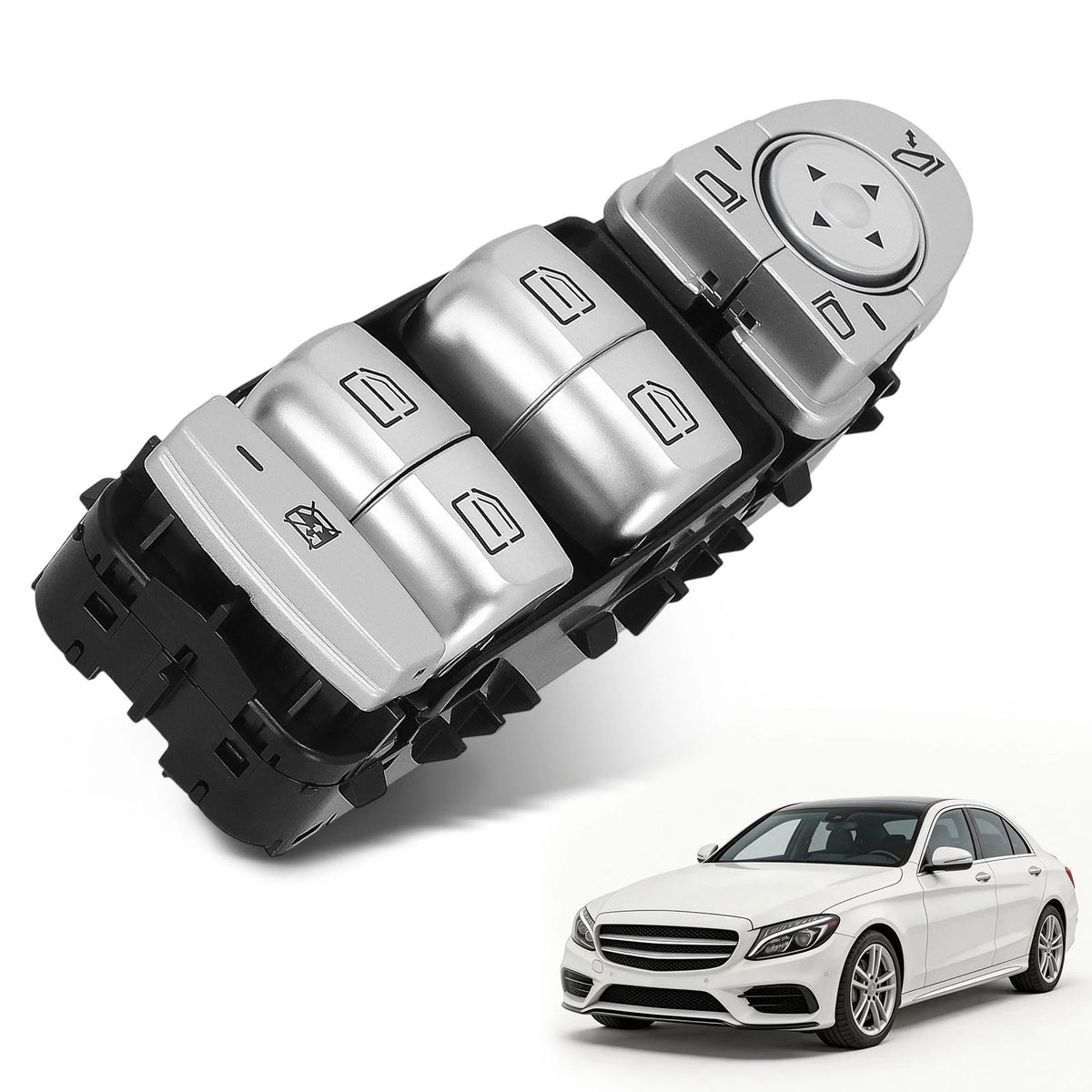 3 Pins Power Window Master Control Switch for Mercedes-Benz C63 AMG (2016–2018)