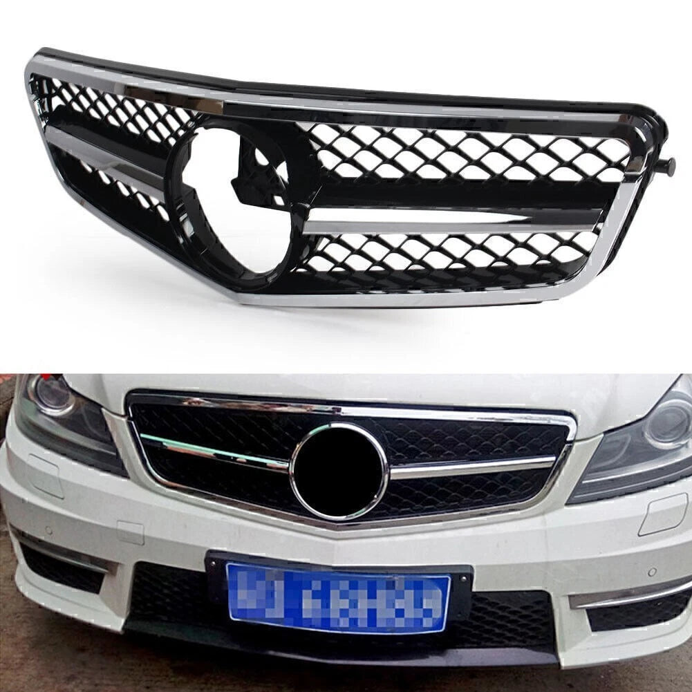 Front Grille for Mercedes Benz C-Class W204 (2007–2014) Chrome