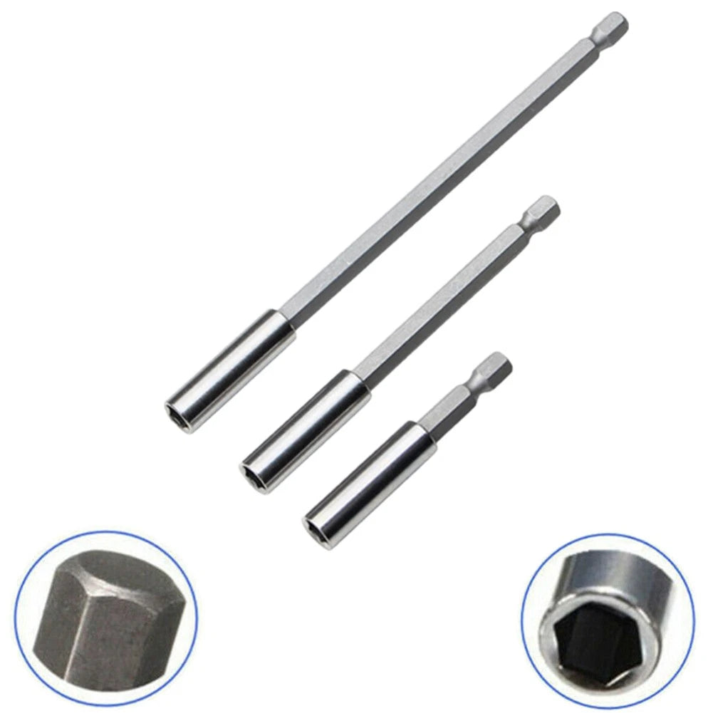 3X 1/4 Hex Magnetic Extension Bit Holder for Screwdriver Drill