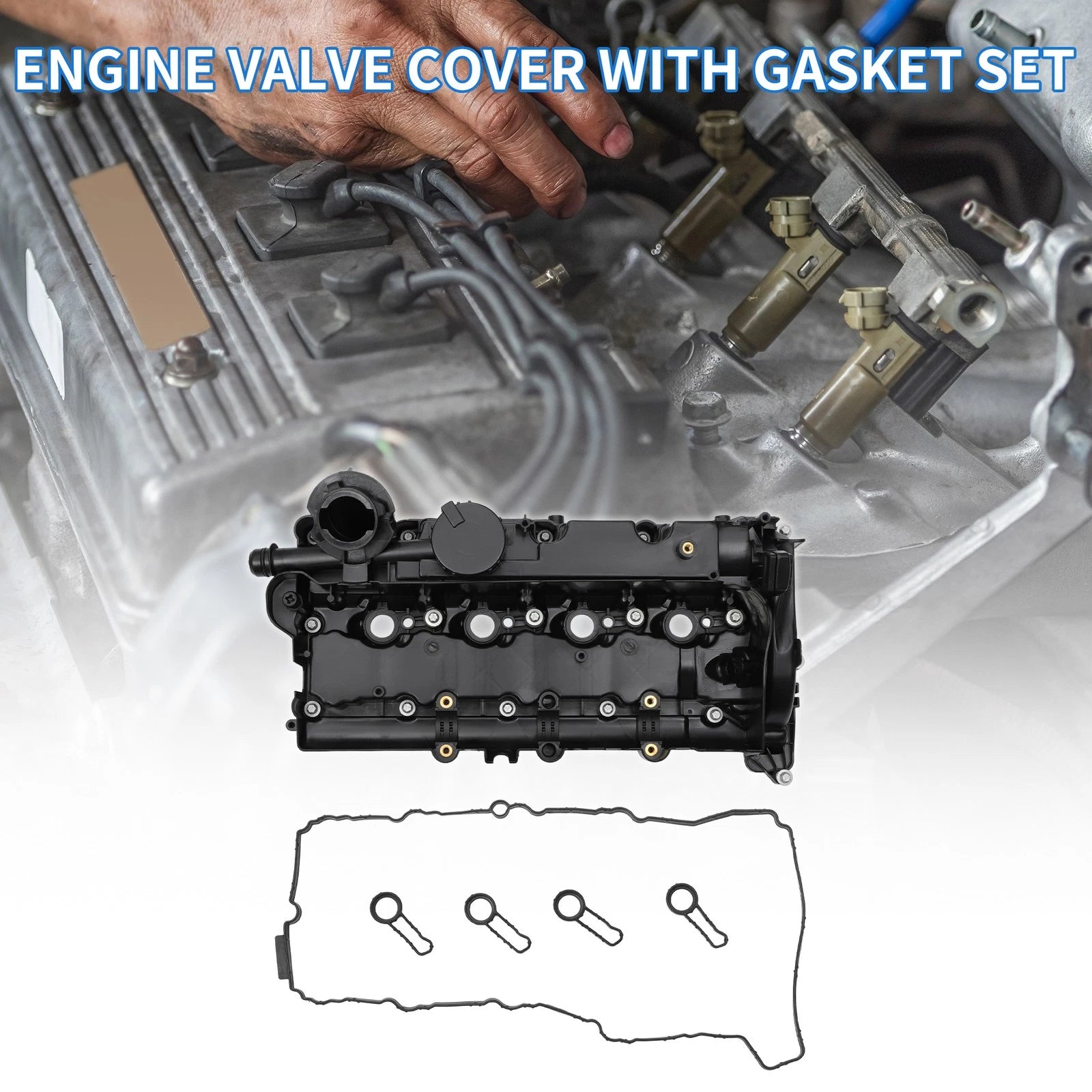 Front Engine Valve Cover Replacement with Gasket for BMW X3 2008–2010