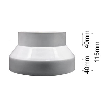 Round Pipe PVC Reducer Connector 100-200mm for Air Ducts