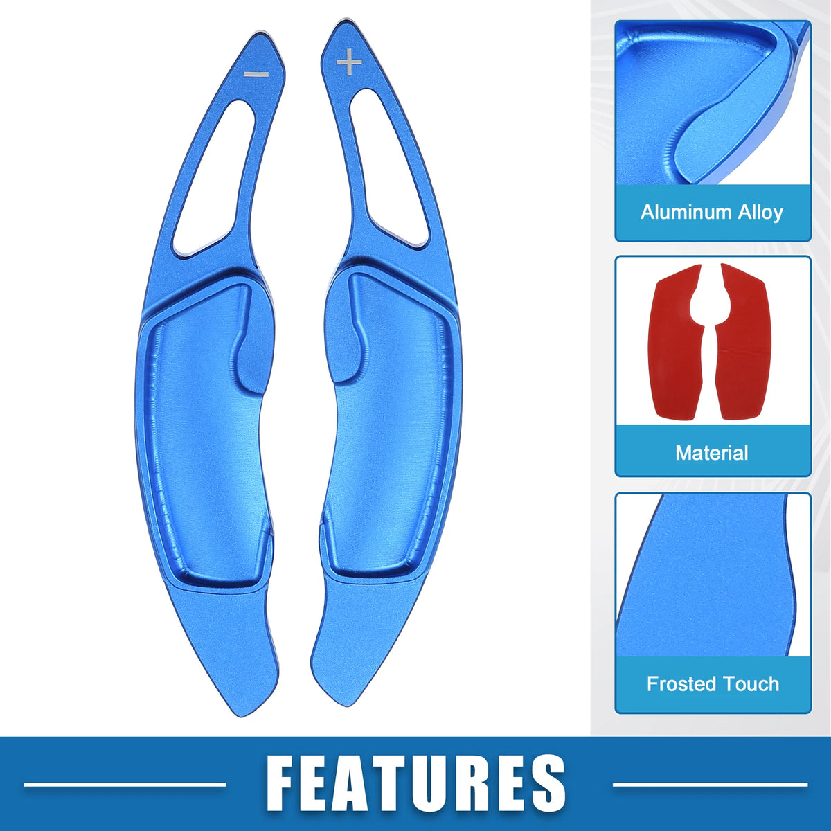 Set of 2 Steering Wheel Shift Paddle Covers for Subaru Legacy (2010–2018) Blue