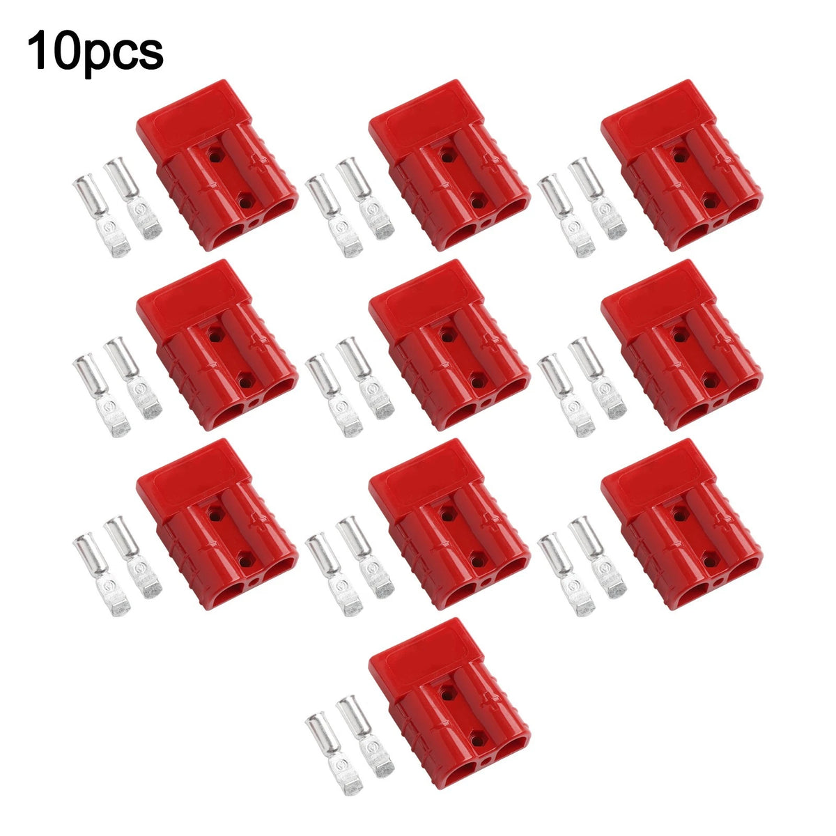 10X Red Battery Socket Quick Connectors Rated 50A 600V for Safe Connections