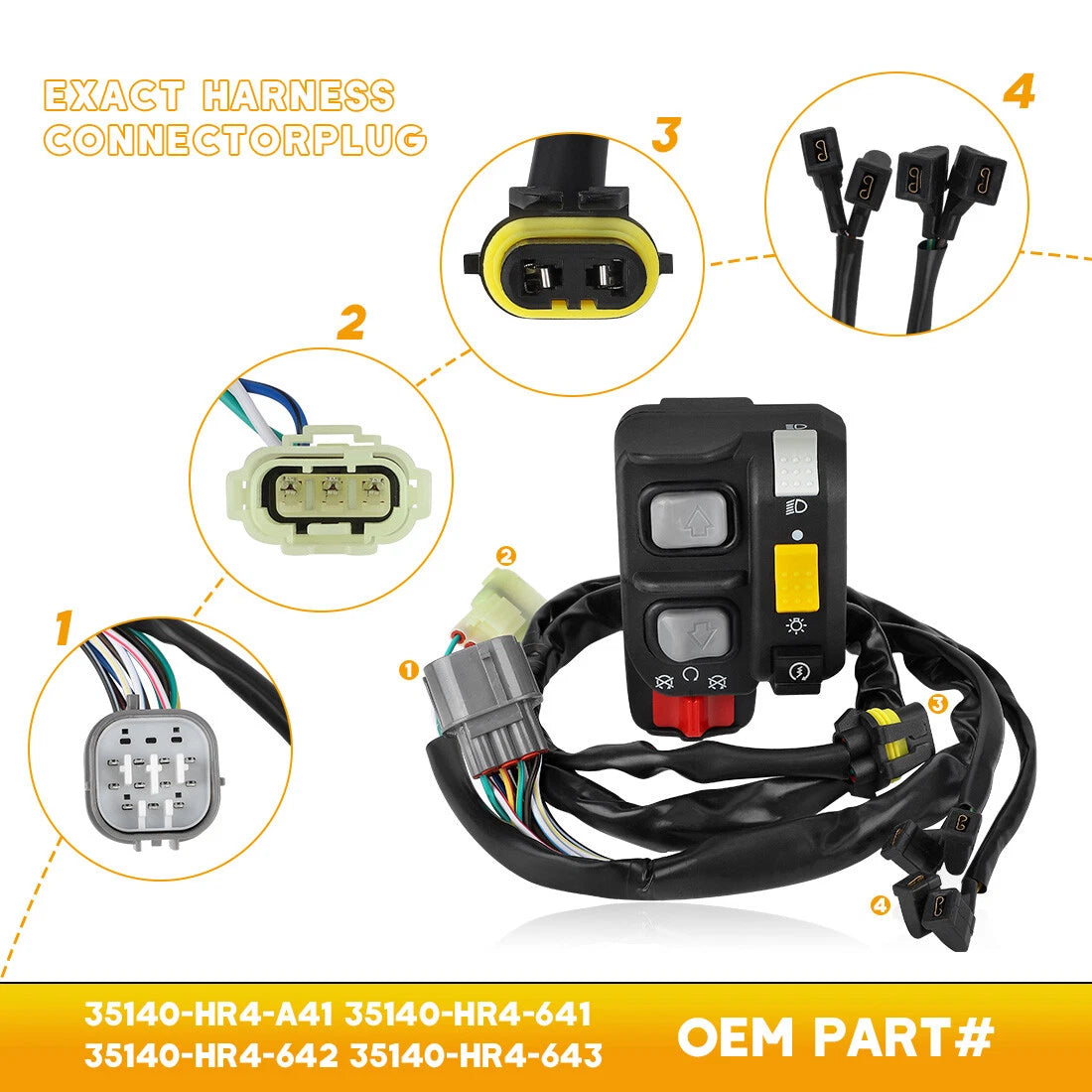 Handlebar Switch for Honda Foreman 500 (2014–2019) - Electric Shift Start Stop Headlight