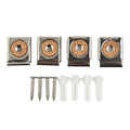 Set of 4 Frameless Mirror Mounting Clips Hanger Fixing Kit