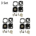 Set of 3 Trimmer Carburetor Repair Kits for Zama RB-115 C1U-W18 C1U-W18A C1U-W24