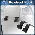 2 Pcs Universal Car Seat Headrest Hook for Hanging Purses (Black)