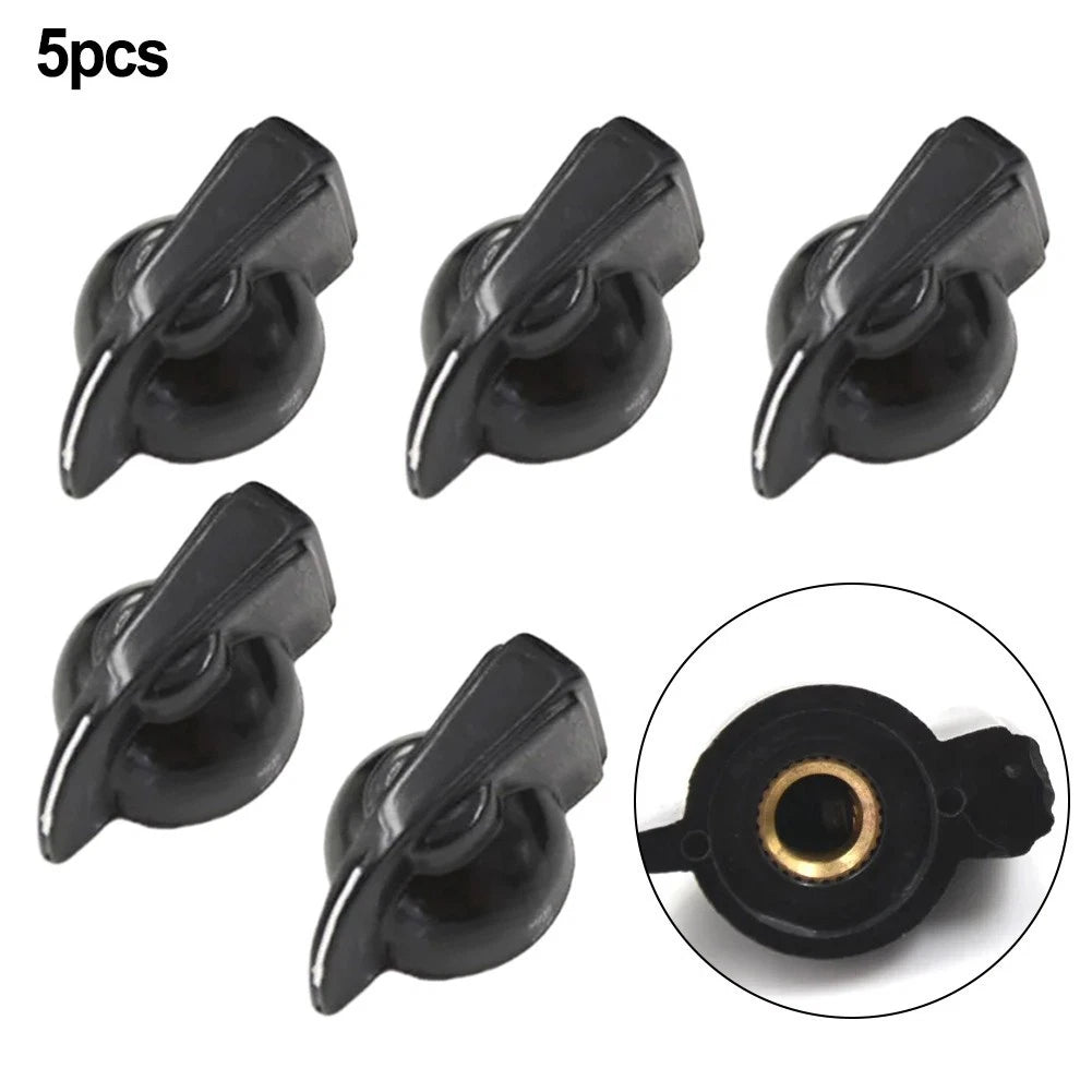 Set of 5 Bakelite Potentiometer Knobs for 6mm Shaft Hole Dia