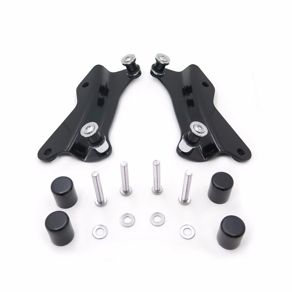 4-Point Docking Hardware Kit w/ Covers for Harley Touring (2014–2019) Gloss Black