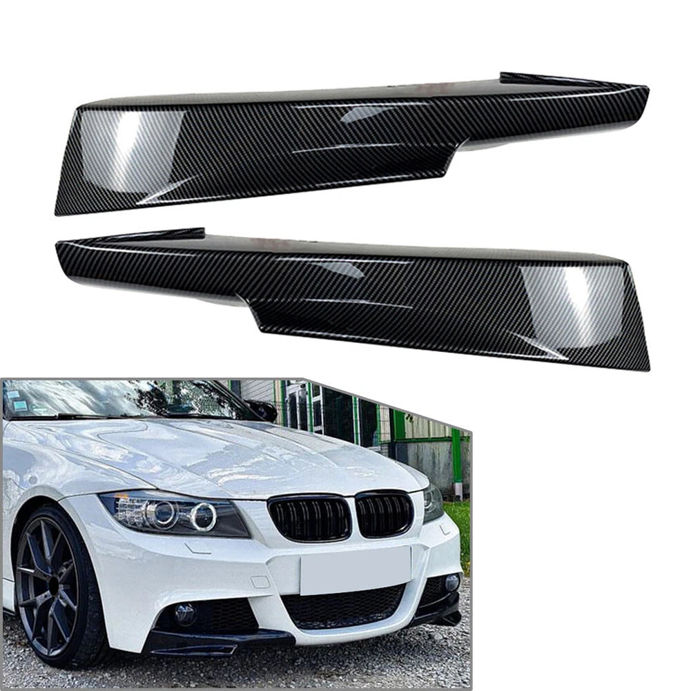 1 Pair Front Bumper Lip Corner Splitters for BMW E90 E91 LCI M-Tech (2009–2013)
