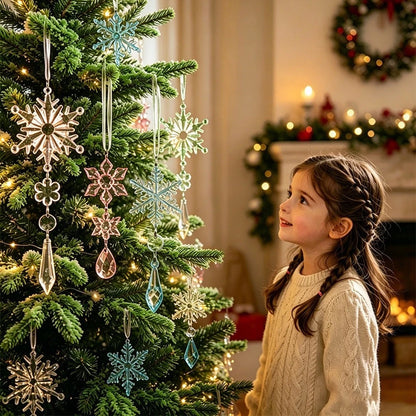 Icicle Hanging Decoration for Christmas (Intricate Snowflake Pattern)