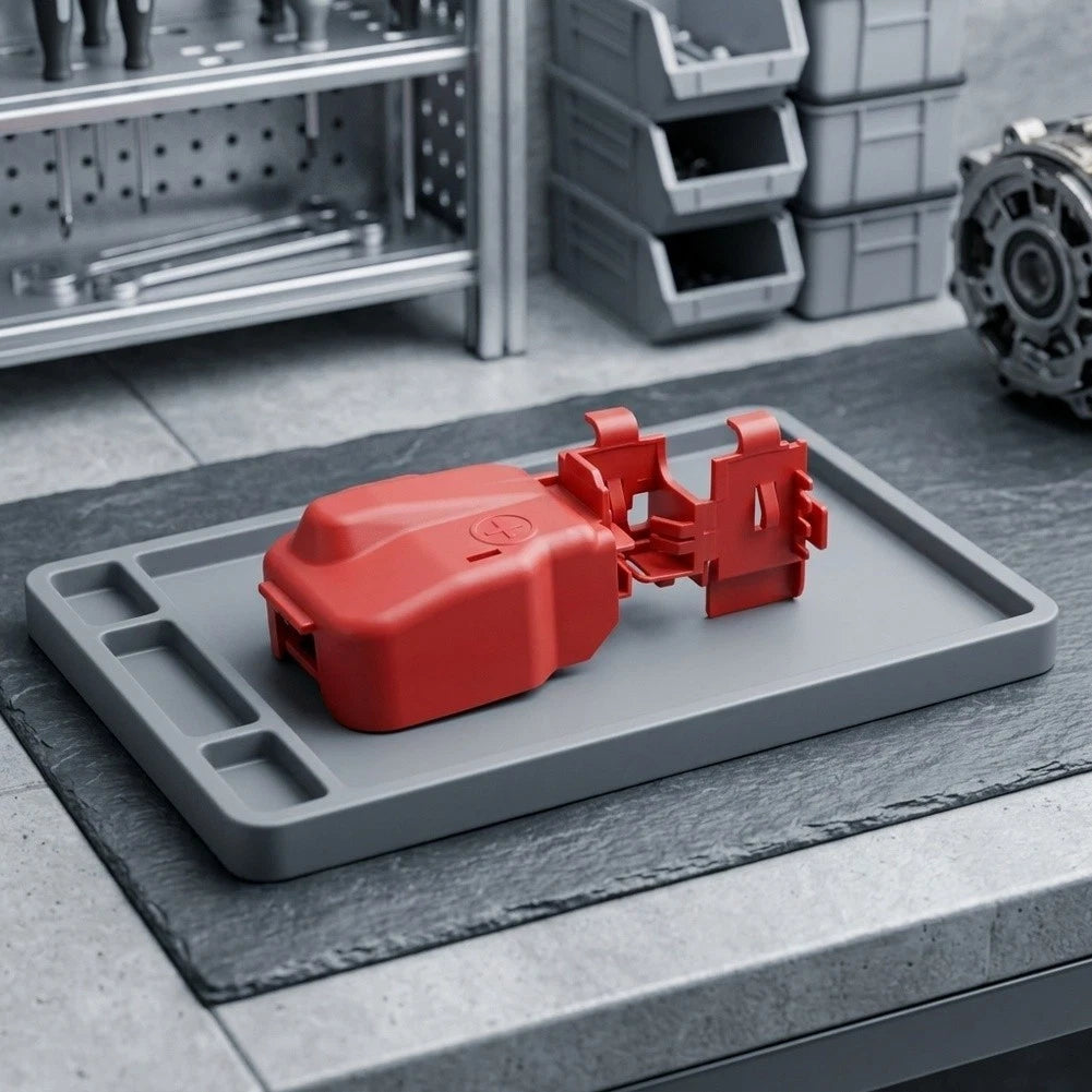 Positive Terminal Cap for Car Maintenance (Robust Red Plastic)