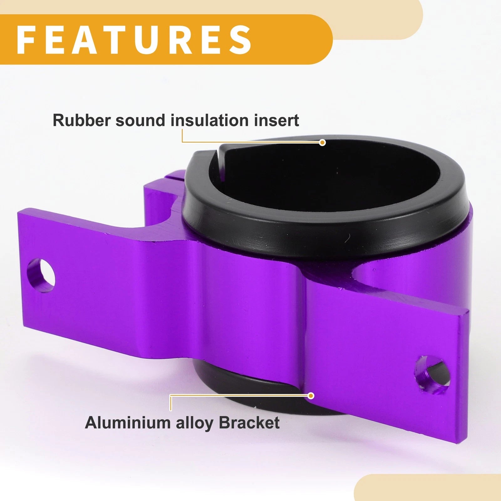 Fuel Filter Mounting Bracket for Universal Applications (50mm, Aluminum)