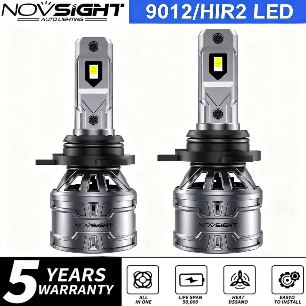 2X 9012 HIR2 LED Headlight Bulb Kit for NOVSIGHT (High Low Beam)