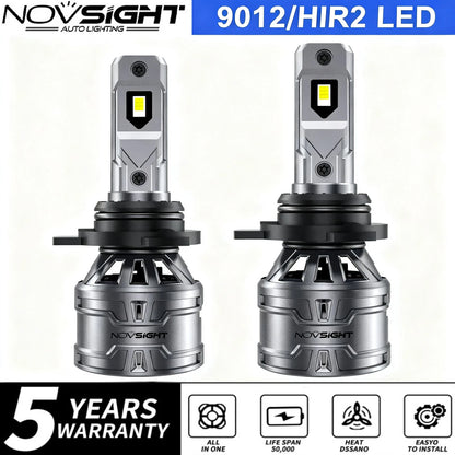 2X 9012 HIR2 LED Headlight Bulb Kit for NOVSIGHT (High Low Beam)