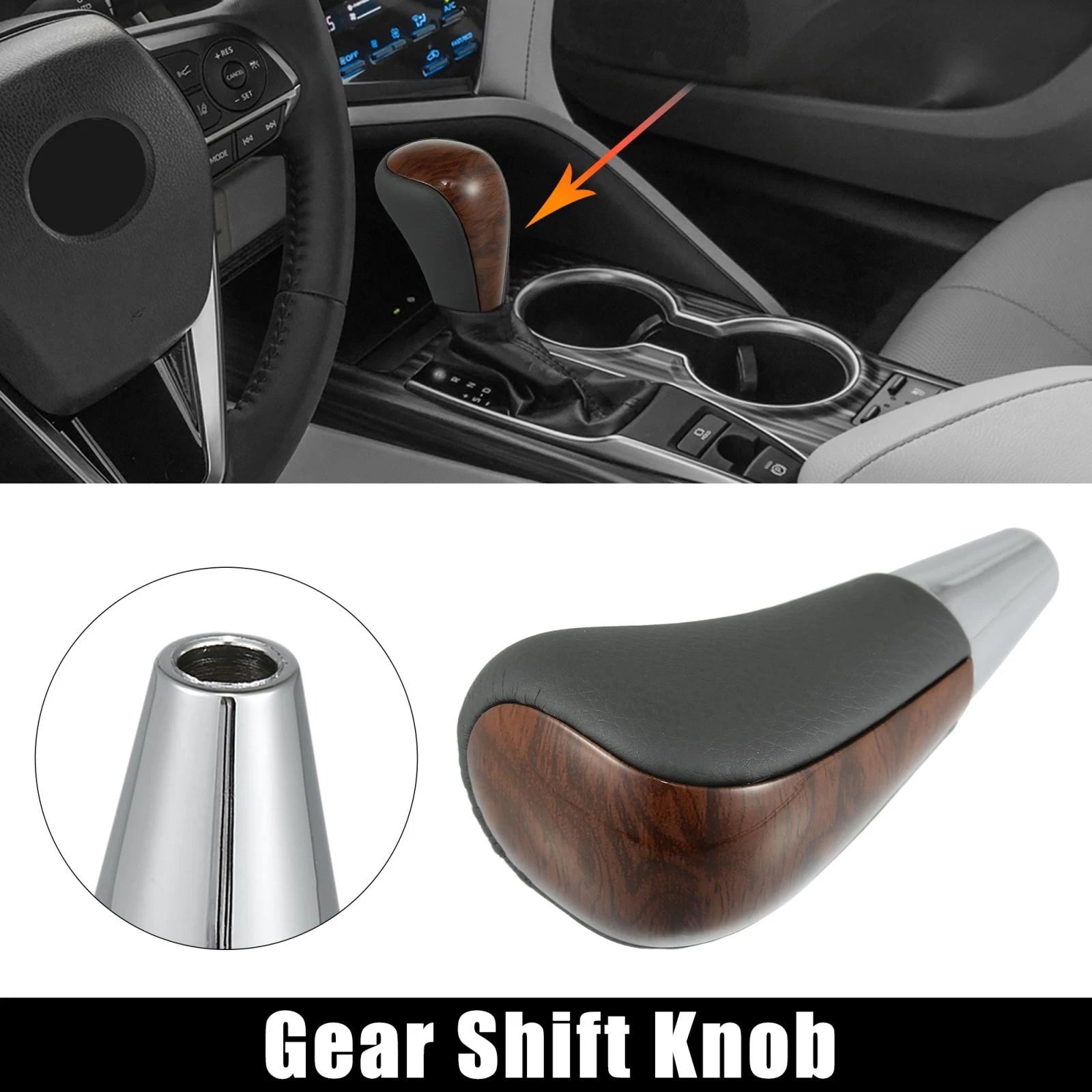 Gear Shift Knob Wood Pattern Replacement for Toyota Lexus (2012–2024)